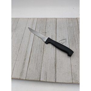 Black Handle Stainless Steak Knife Serrated 4 3/4" Blade 9 1/2" Total